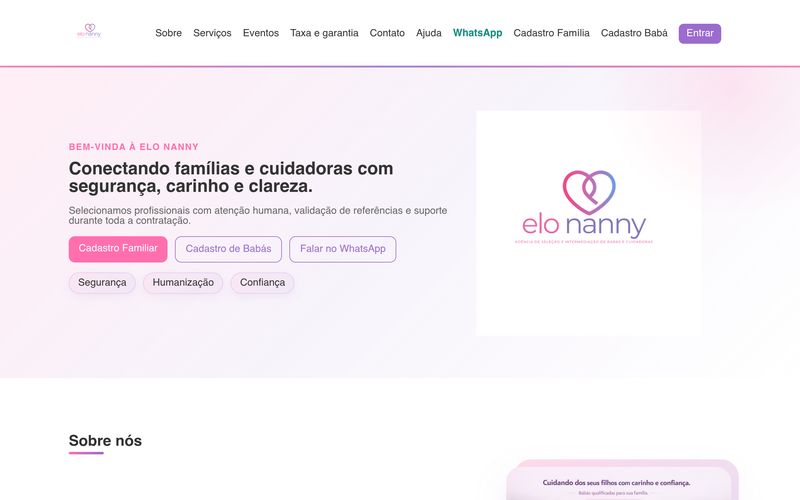 Captura do projeto EloNanny